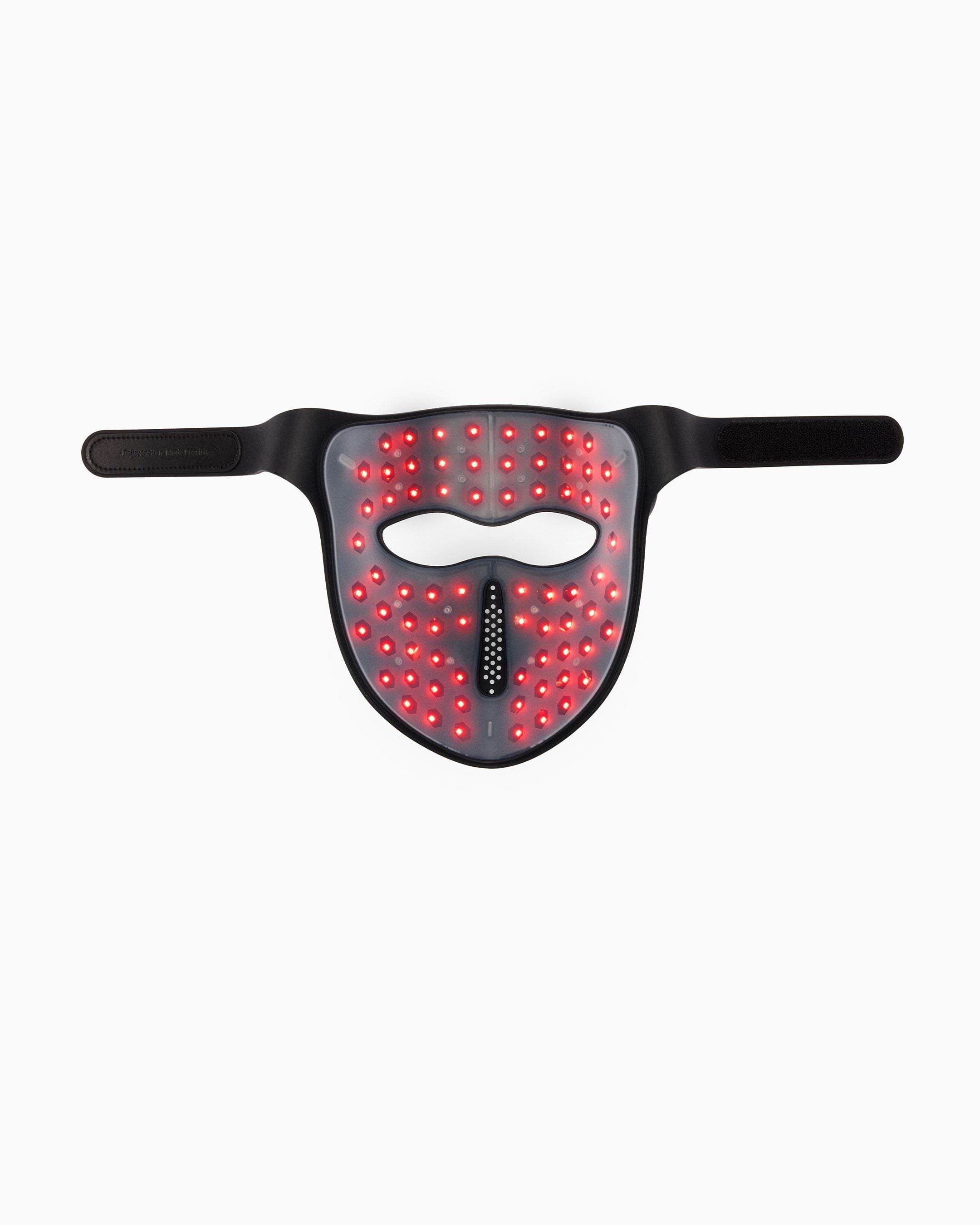 The inside of the Flowlight LED Mask Pro+, showing the red light diodes across the face area.